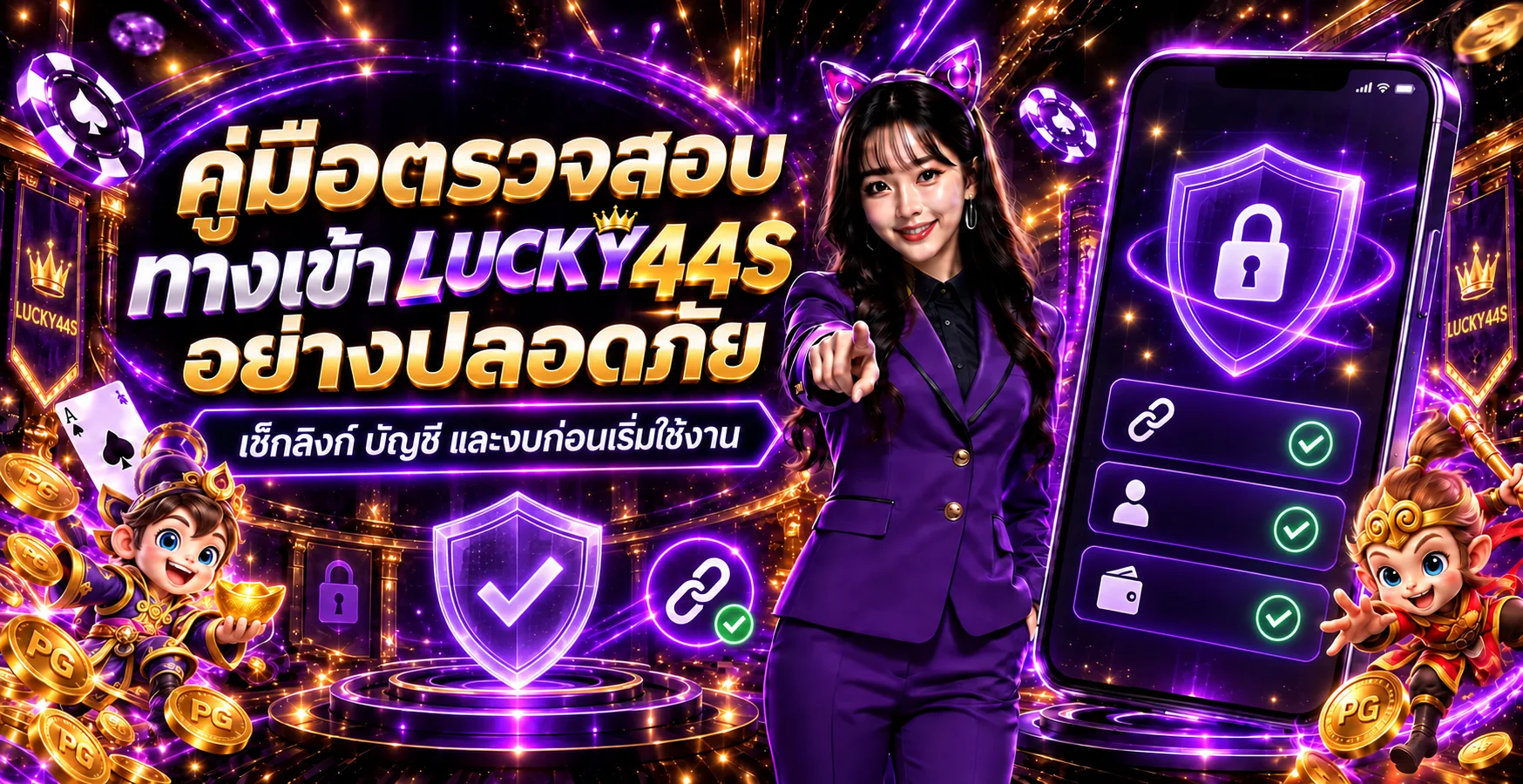 LUCKY44S ทางเข้าอย่างปลอดภัย เช็กลิงก์ บัญชี และงบ